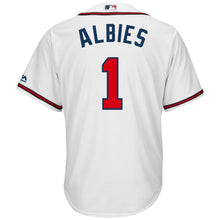 Load image into Gallery viewer, Ozzie Albies Atlanta Braves Majestic Home Cool Base Player Jersey – White
