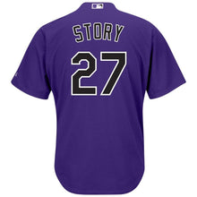 Load image into Gallery viewer, Trevor Story Colorado Rockies Majestic Alternate Official Cool Base Player Jersey - Purple