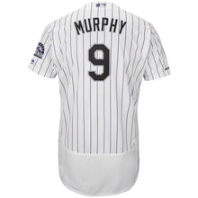 Load image into Gallery viewer, Daniel Murphy Colorado Rockies Majestic Home Flex Base Collection Player Jersey – White/Purple
