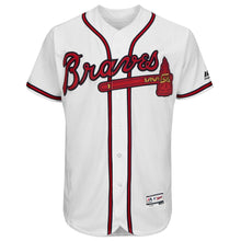 Load image into Gallery viewer, Dansby Swanson Atlanta Braves Majestic Home Flex Base Collection Player Jersey - White/Scarlet