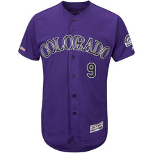Load image into Gallery viewer, Daniel Murphy Colorado Rockies Majestic Home Flex Base Collection Player Jersey – White/Purple