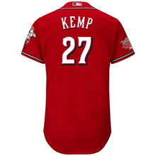 Load image into Gallery viewer, Matt Kemp Cincinnati Reds Majestic Alternate Collection Flex Base Player Jersey – Scarlet
