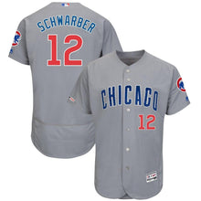 Load image into Gallery viewer, Kyle Schwarber Chicago Cubs Majestic Road Collection Flex Base Player Jersey - Gray