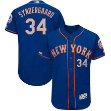 Load image into Gallery viewer, Noah Syndergaard New York Mets Majestic Alternate Collection Flex Base Jersey - Royal/White