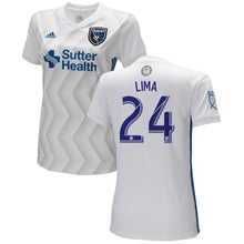 Load image into Gallery viewer, Nick Lima San Jose Earthquakes Women's 2018 Secondary Player Jersey – White