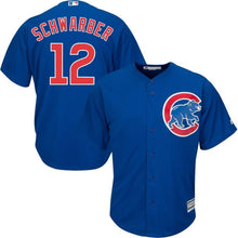 Load image into Gallery viewer, Kyle Schwarber Chicago Cubs Majestic Official Cool Base Player Jersey - White/Royal