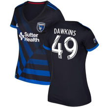 Load image into Gallery viewer, Simon Dawkins San Jose Earthquakes Women's 2017/18 Primary Jersey - Black