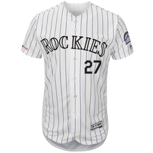 Load image into Gallery viewer, Trevor Story Colorado Rockies Majestic Road Collection Flex Base Player Jersey – Gray/White