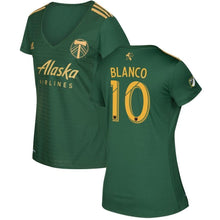 Load image into Gallery viewer, Sebastián Blanco Portland Timbers Women's 2017/18 Primary Jersey - Green