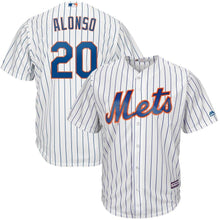 Load image into Gallery viewer, Pete Alonso New York Mets Majestic Home Official Cool Base Player Jersey - White/Royal