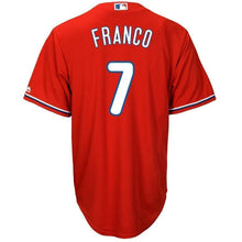 Load image into Gallery viewer, Maikel Franco Philadelphia Phillies Majestic Official Cool Base Player Jersey-Scarlet/White