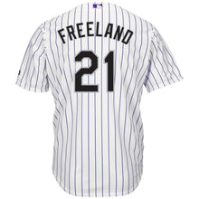 Load image into Gallery viewer, Kyle Freeland Colorado Rockies Majestic Alternate Cool Base Replica Player Jersey - White