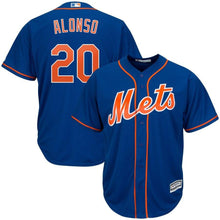 Load image into Gallery viewer, Pete Alonso New York Mets Majestic Home Official Cool Base Player Jersey - White/Royal