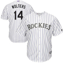 Load image into Gallery viewer, Tony Wolters Colorado Rockies Majestic Home Cool Base Player Jersey - White