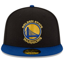 Load image into Gallery viewer, Golden State Warriors New Era 2019 NBA Finals Bound Side Patch Two-Tone 59FIFTY Fitted Hat - Black/Royal