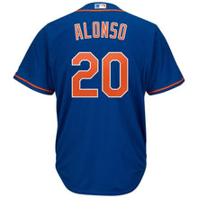 Load image into Gallery viewer, Pete Alonso New York Mets Majestic Home Official Cool Base Player Jersey - White/Royal
