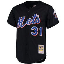 Load image into Gallery viewer, Mike Piazza New York Mets Mitchell &amp; Ness Cooperstown Collection Mesh Batting Practice Jersey - Black/royal