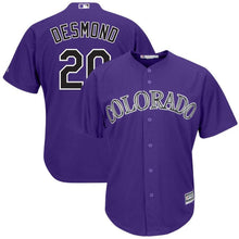 Load image into Gallery viewer, Ian Desmond Colorado Rockies Majestic Cool Base Alternate Player Jersey - Purple