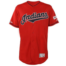 Load image into Gallery viewer, Trevor Bauer Cleveland Indians Majestic Alternate 2019 All-Star Game Patch Flex Base Player Jersey – Scarlet/White