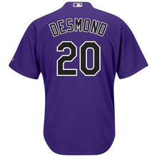 Load image into Gallery viewer, Ian Desmond Colorado Rockies Majestic Cool Base Alternate Player Jersey - Purple