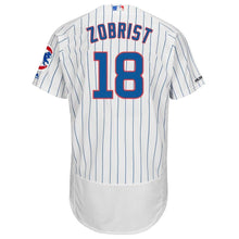 Load image into Gallery viewer, Ben Zobrist Chicago Cubs Majestic Home Flex Base Collection Player Jersey - White/Royal
