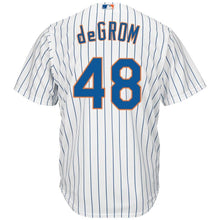 Load image into Gallery viewer, Jacob deGrom New York Mets Majestic Cool Base Player Jersey - White/Royal