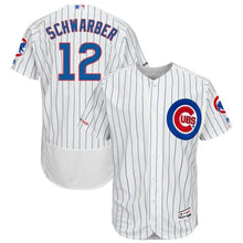 Load image into Gallery viewer, Kyle Schwarber Chicago Cubs Majestic Home Flex Base Collection Player Jersey - White/Royal