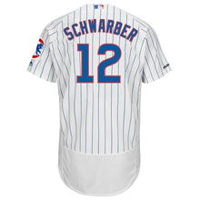 Load image into Gallery viewer, Kyle Schwarber Chicago Cubs Majestic Home Flex Base Collection Player Jersey - White/Royal