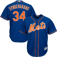 Load image into Gallery viewer, Noah Syndergaard New York Mets Majestic Official Cool Base Player Jersey - White/Royal