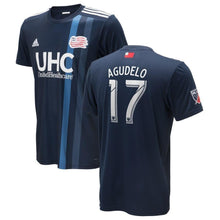 Load image into Gallery viewer, Juan Agudelo New England Revolution 2018 Primary Player Jersey – Navy