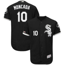 Load image into Gallery viewer, Yoan Moncada Chicago White Sox Majestic Alternate Flex Base Collection Player Jersey – Black/White