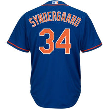 Load image into Gallery viewer, Noah Syndergaard New York Mets Majestic Official Cool Base Player Jersey - White/Royal