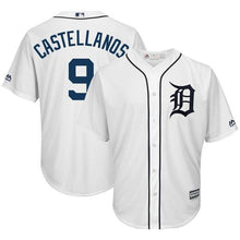 Load image into Gallery viewer, Nick Castellanos Detroit Tigers Majestic Home Cool Base Player Jersey – White