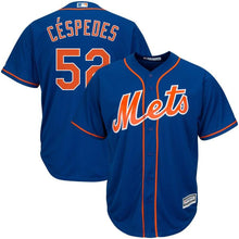 Load image into Gallery viewer, Yoenis Cespedes New York Mets Majestic Official Cool Base Player Jersey - White/Royal