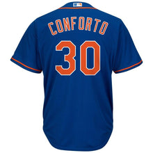 Load image into Gallery viewer, Michael Conforto New York Mets Majestic Alternate Official Cool Base Replica Player Jersey - Royal/White
