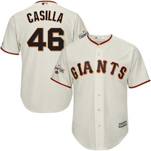 Load image into Gallery viewer, Santiago Casilla San Francisco Giants Majestic World Series Champions Cool Base Jersey - Cream