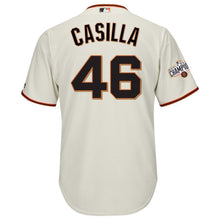 Load image into Gallery viewer, Santiago Casilla San Francisco Giants Majestic World Series Champions Cool Base Jersey - Cream