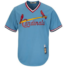 Load image into Gallery viewer, Red Schoendienst St. Louis Cardinals Majestic Cooperstown  Jersey – Light Blue