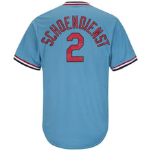 Load image into Gallery viewer, Red Schoendienst St. Louis Cardinals Majestic Cooperstown  Jersey – Light Blue