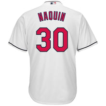 Load image into Gallery viewer, Tyler Naquin Cleveland Indians Majestic Home Cool Base Jersey - White