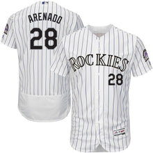 Load image into Gallery viewer, Nolan Arenado Colorado Rockies Majestic Home Flex Base Collection Player Jersey - White/Purple