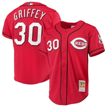 Load image into Gallery viewer, Ken Griffey Jr. Cincinnati Reds Mitchell &amp; Ness Authentic Jersey - Scarlet