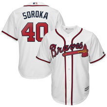 Load image into Gallery viewer, Mike Soroka Atlanta Braves Majestic 2019 Home Cool Base Player Jersey – White