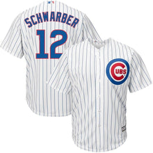 Load image into Gallery viewer, Kyle Schwarber Chicago Cubs Majestic Official Cool Base Player Jersey - White/Royal